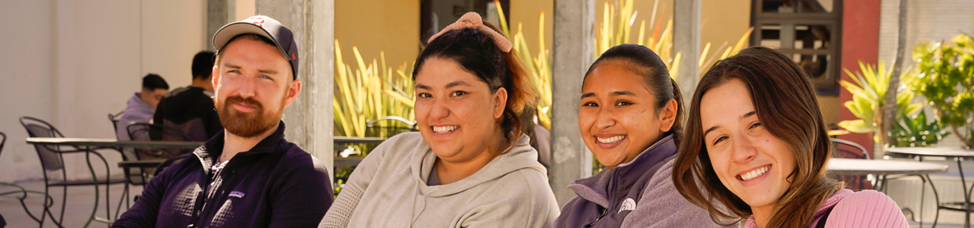 Students outside Campus Center