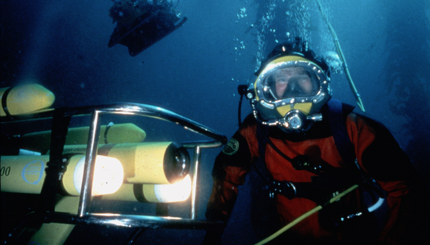 Marine Diving student underwater.